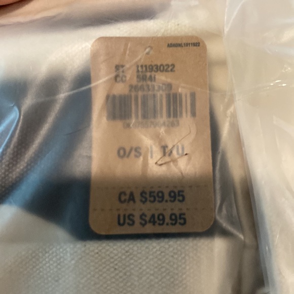 Victoria’s Secret Oversized Canvas Tote cream bag w black PINK logo - Picture 5 of 5